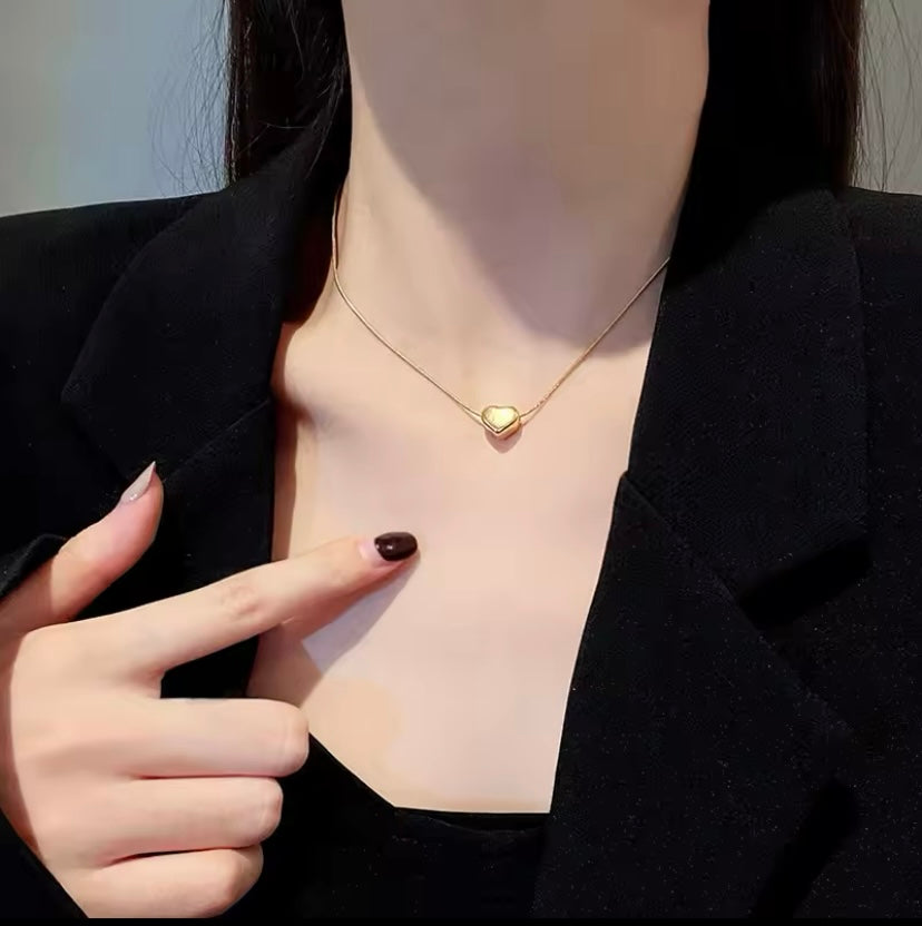 Valentine Golden Heart Necklace